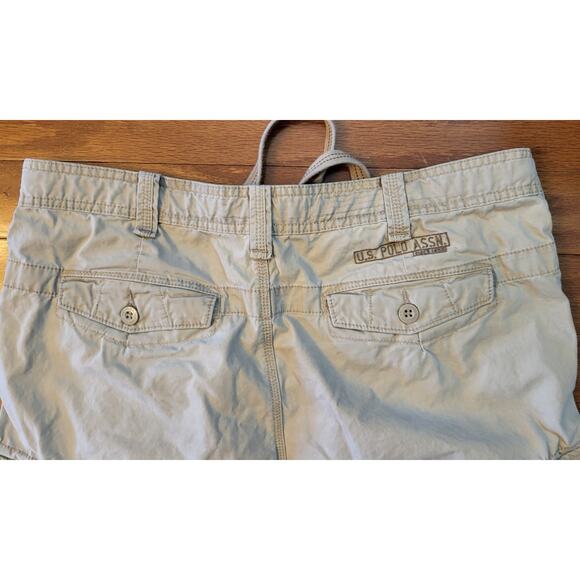 U.S. Polo Assn. Men's Cargo Shorts Size 38 Tan Flat Front Khaki Tan - Picture 4 of 13